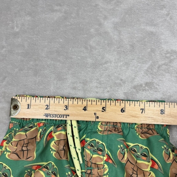 Disney Star Wars X Gap Baby Yoda Grogu Green Swim Trunks Boardshorts 18-24 M - Picture 7 of 16